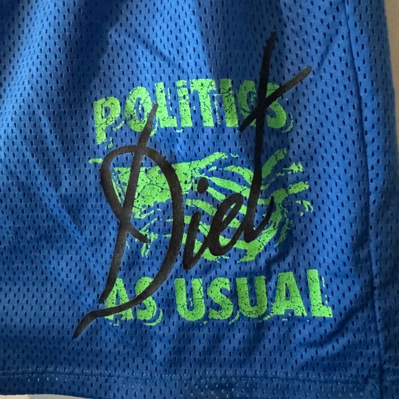 RARE Diet Starts Monday x Sneaker Politics Mesh Shorts Blue XXL EUC - Picture 3 of 7